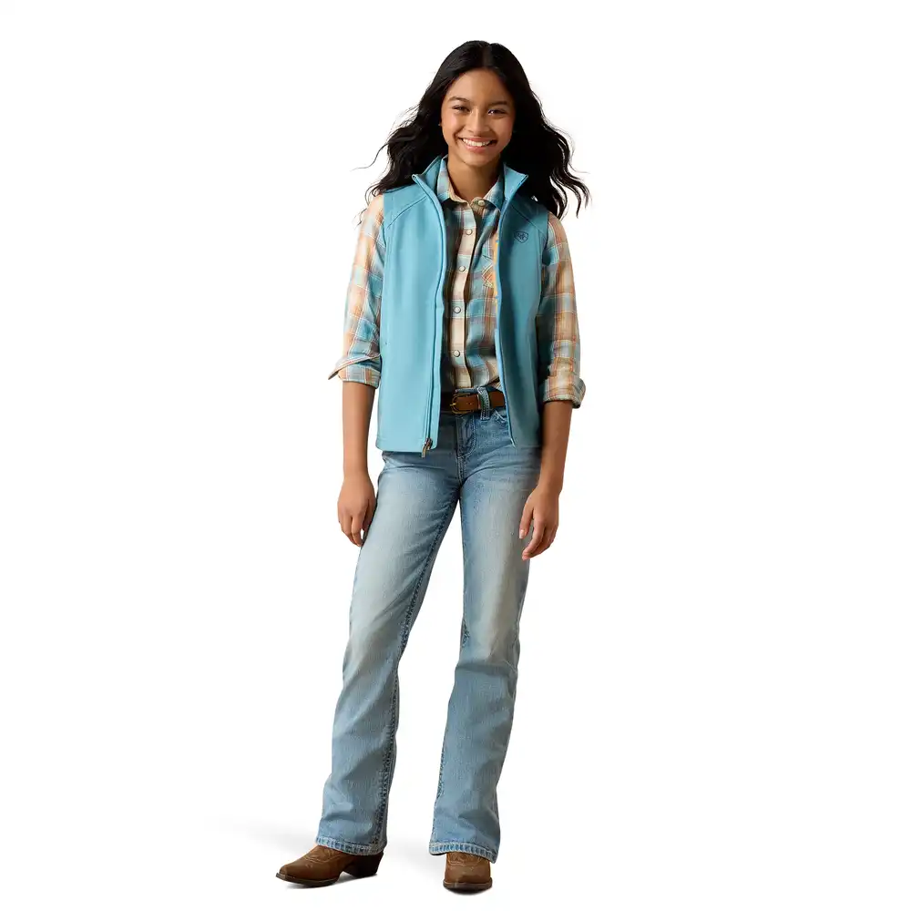 girl's - ariat logo softshell vest