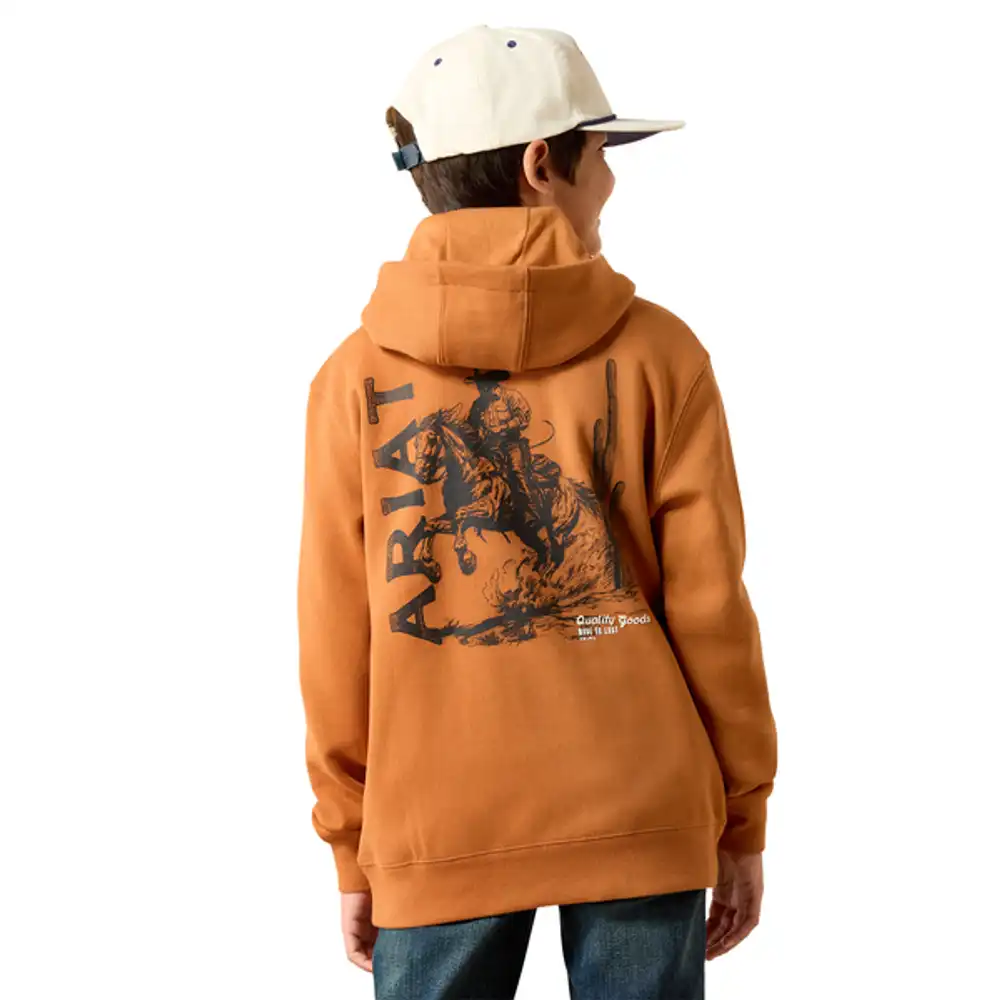 boy's - ariat cowboy tough hoodie