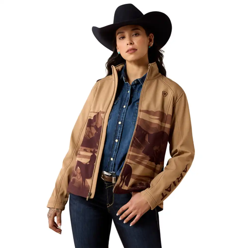 women's - ariat logo softshell jacket