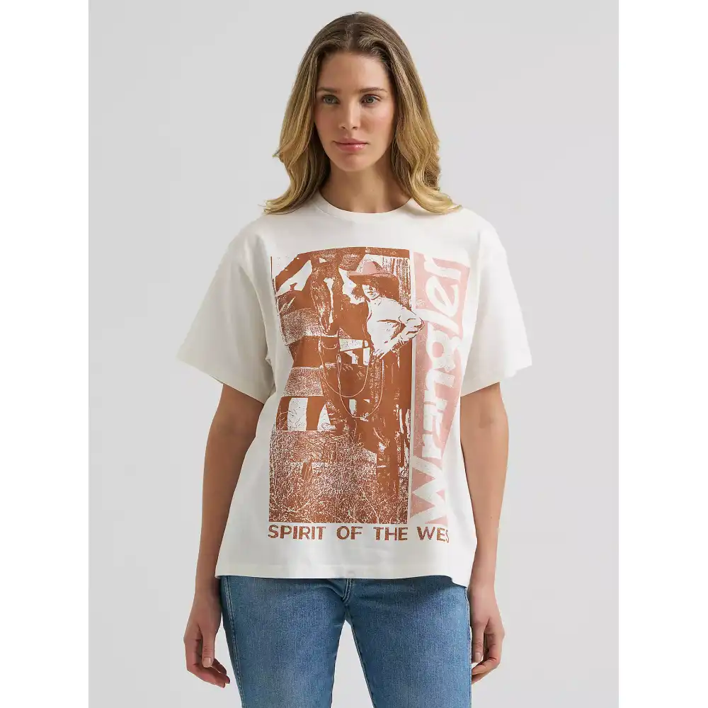 timeless west girlfriend graphic tee - egret