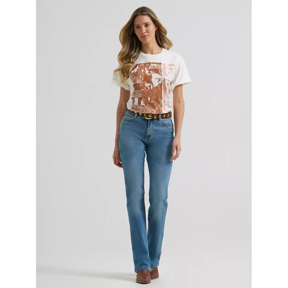 timeless west girlfriend graphic tee - egret