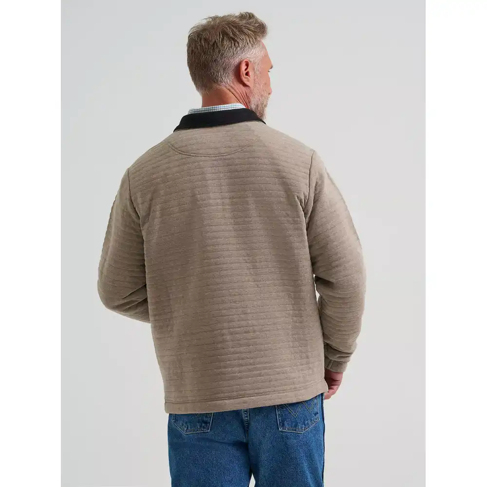 men's george strait quarter-zip quilted pullover - toast