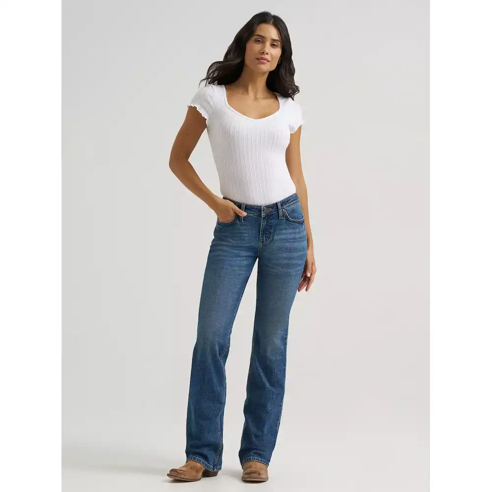 women's wrangler retro® mae mid rise bootcut jean - marina