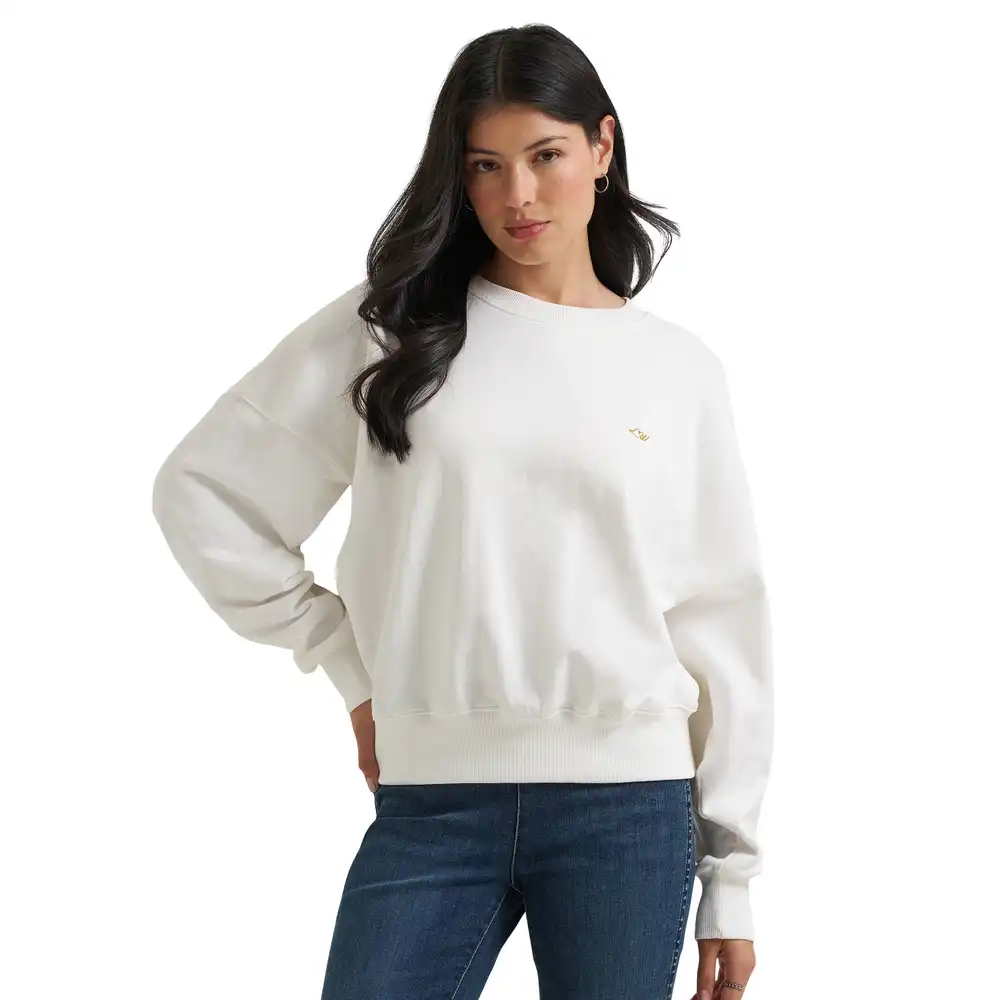 wrangler® x lainey wilson neon rainbow sweatshirt - white