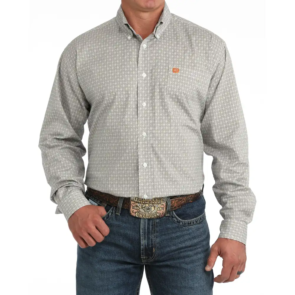 men's classic long sleeve shirt - white
