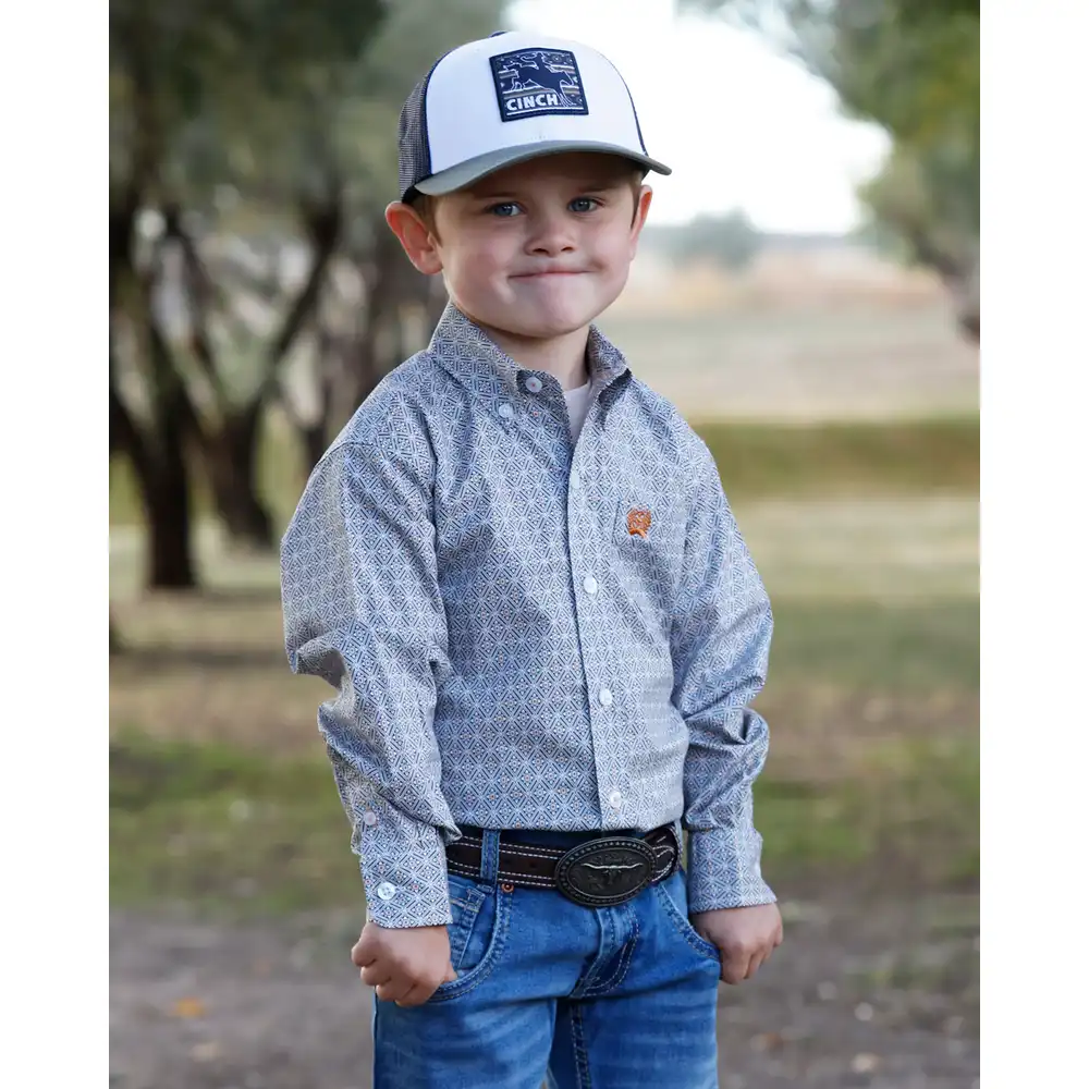 infant long sleeve shirt - white