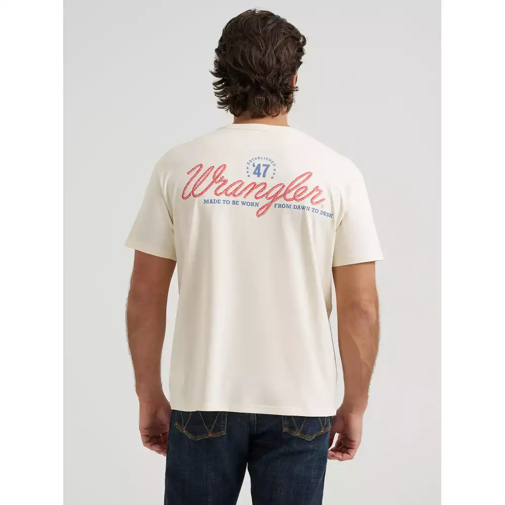 cursive cowboy vintage fit back graphic t-shirt - antique white