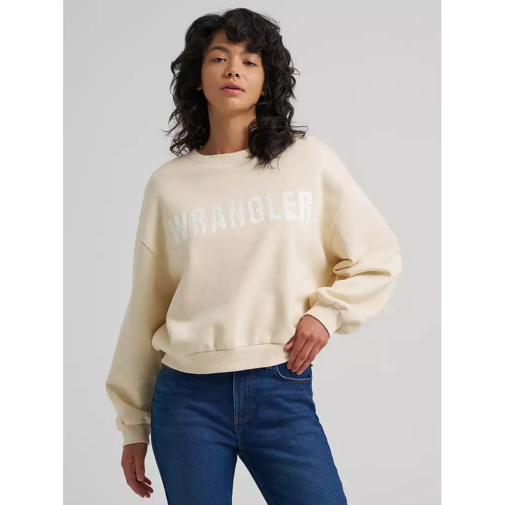 women's logo canyon crew pullover - whitecap gray