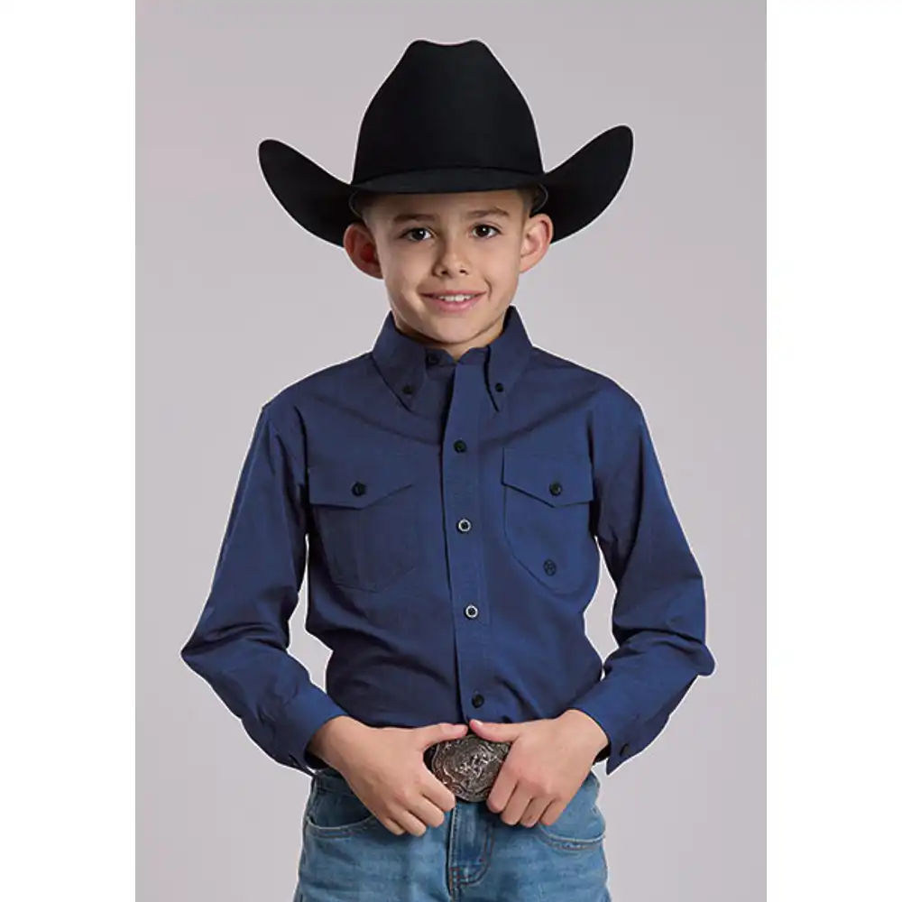 boy's amarillo collection long sleeve shirt - royal