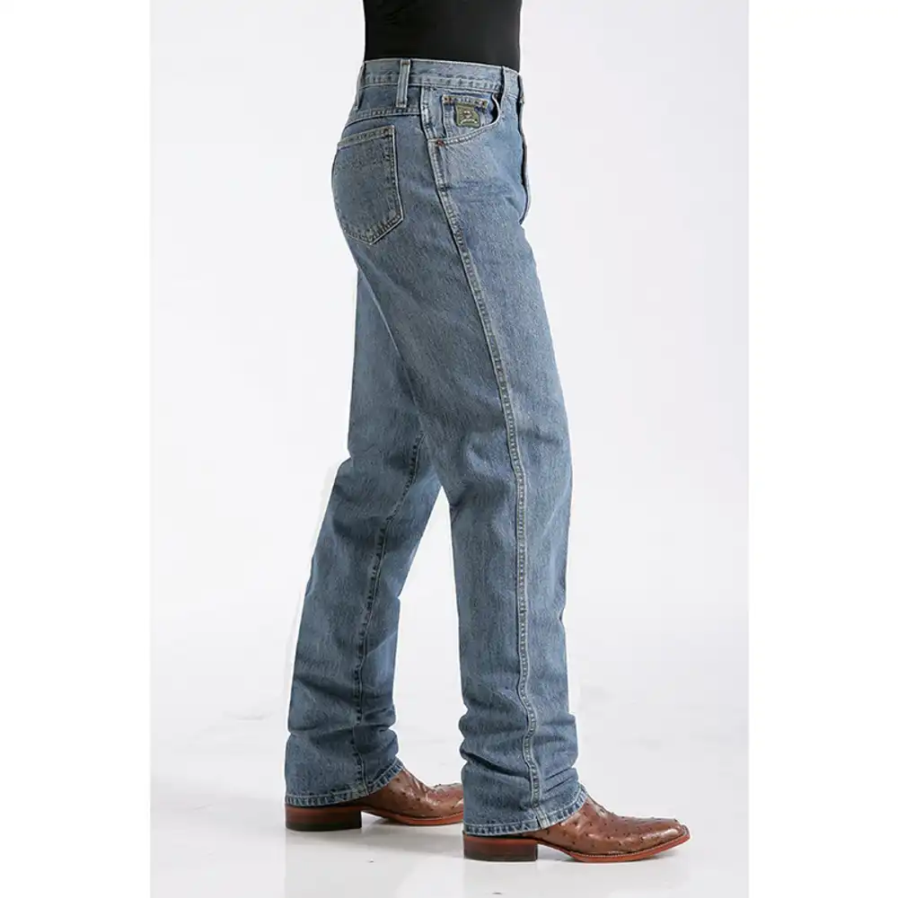 men's relaxed fit jeans green label - medium stone