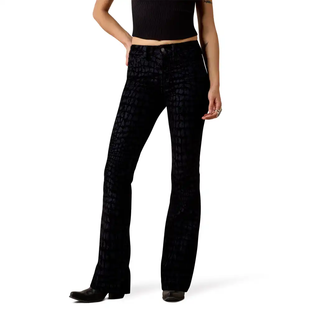 High Rise Slim Trouser - Midnight Luxe