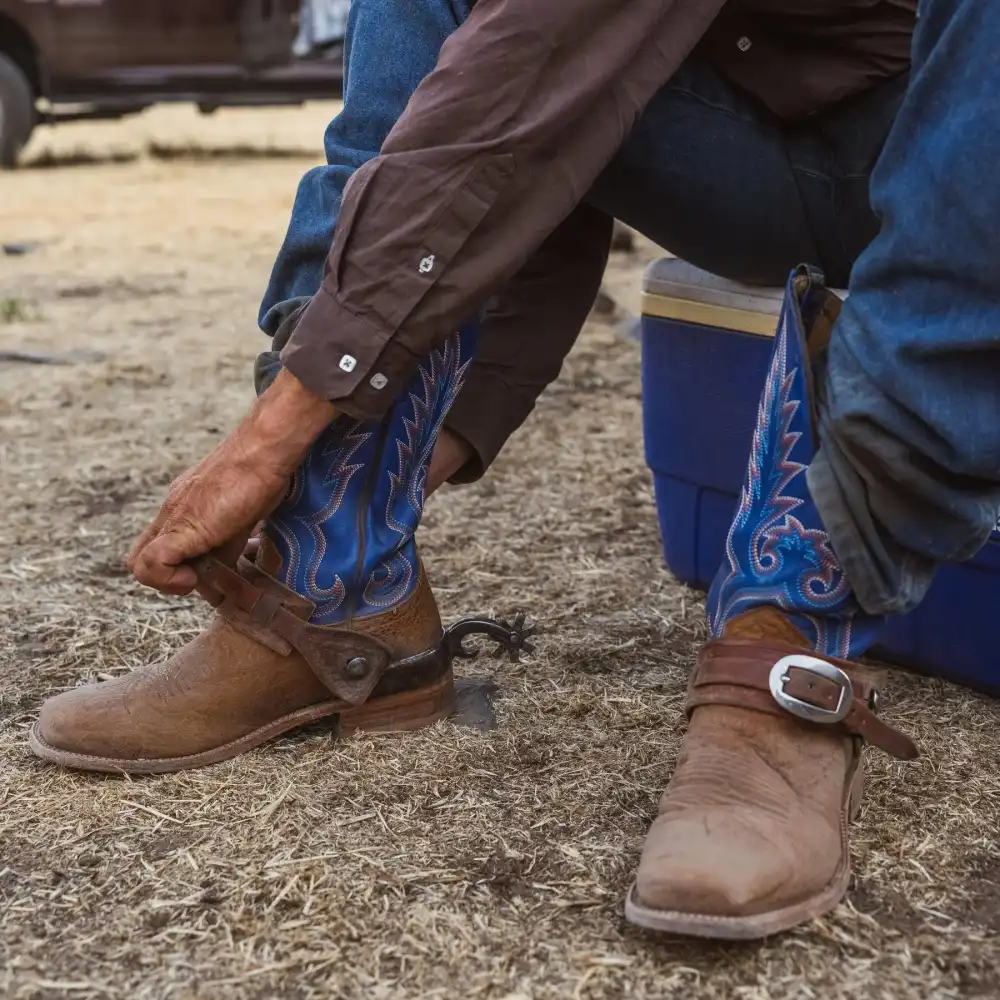kincaid western boot - brown & blue