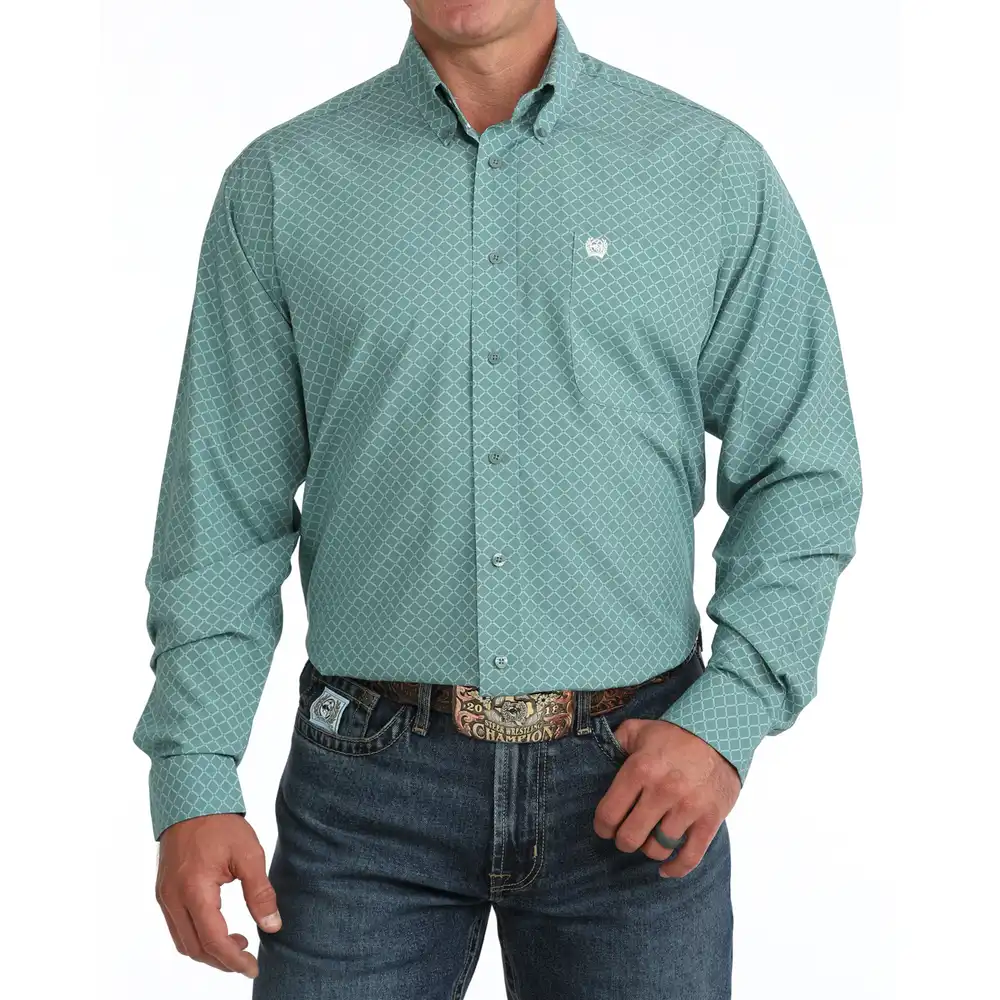 men's classic long sleeve shirt - blue