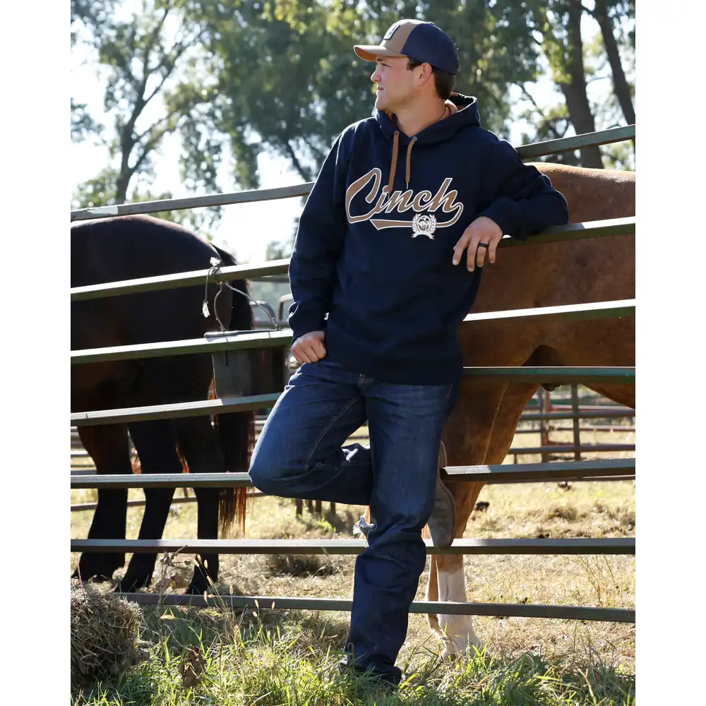 men's pullover hooded sweatshirt - navy