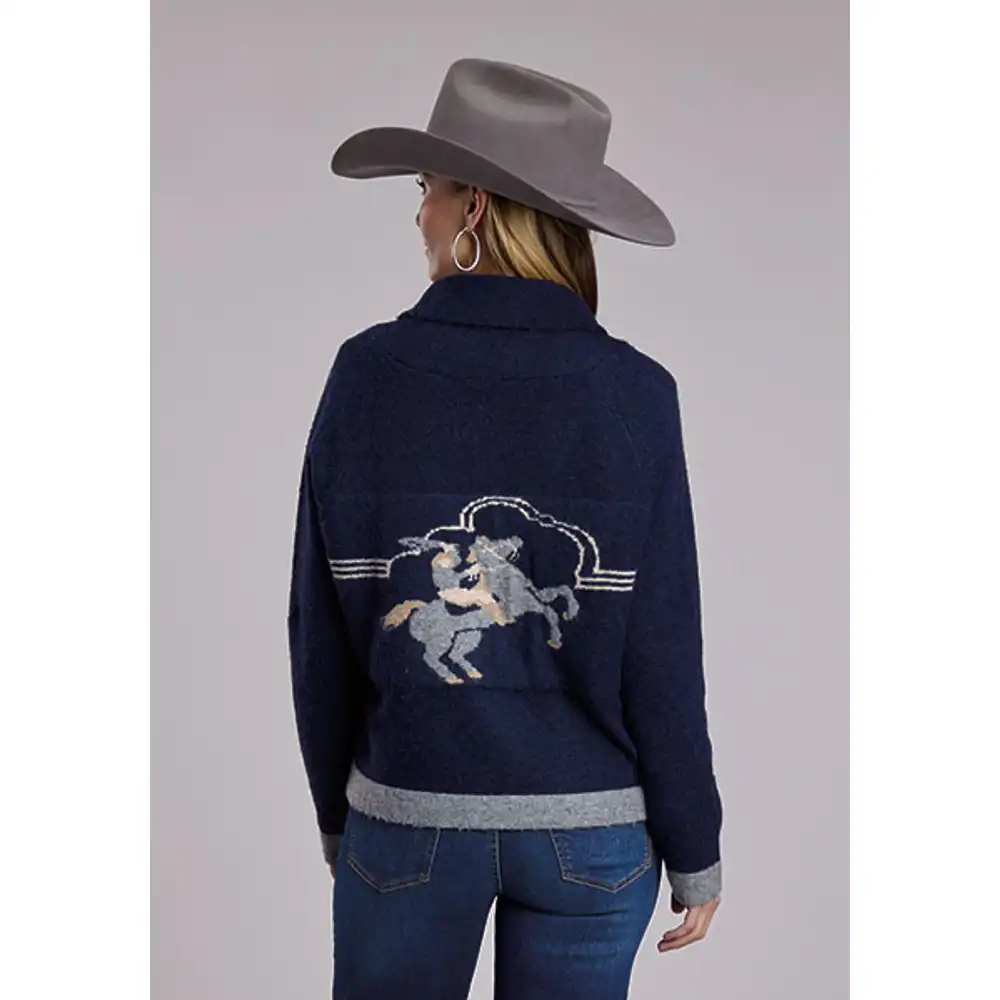 stetson women's cardigan - navy