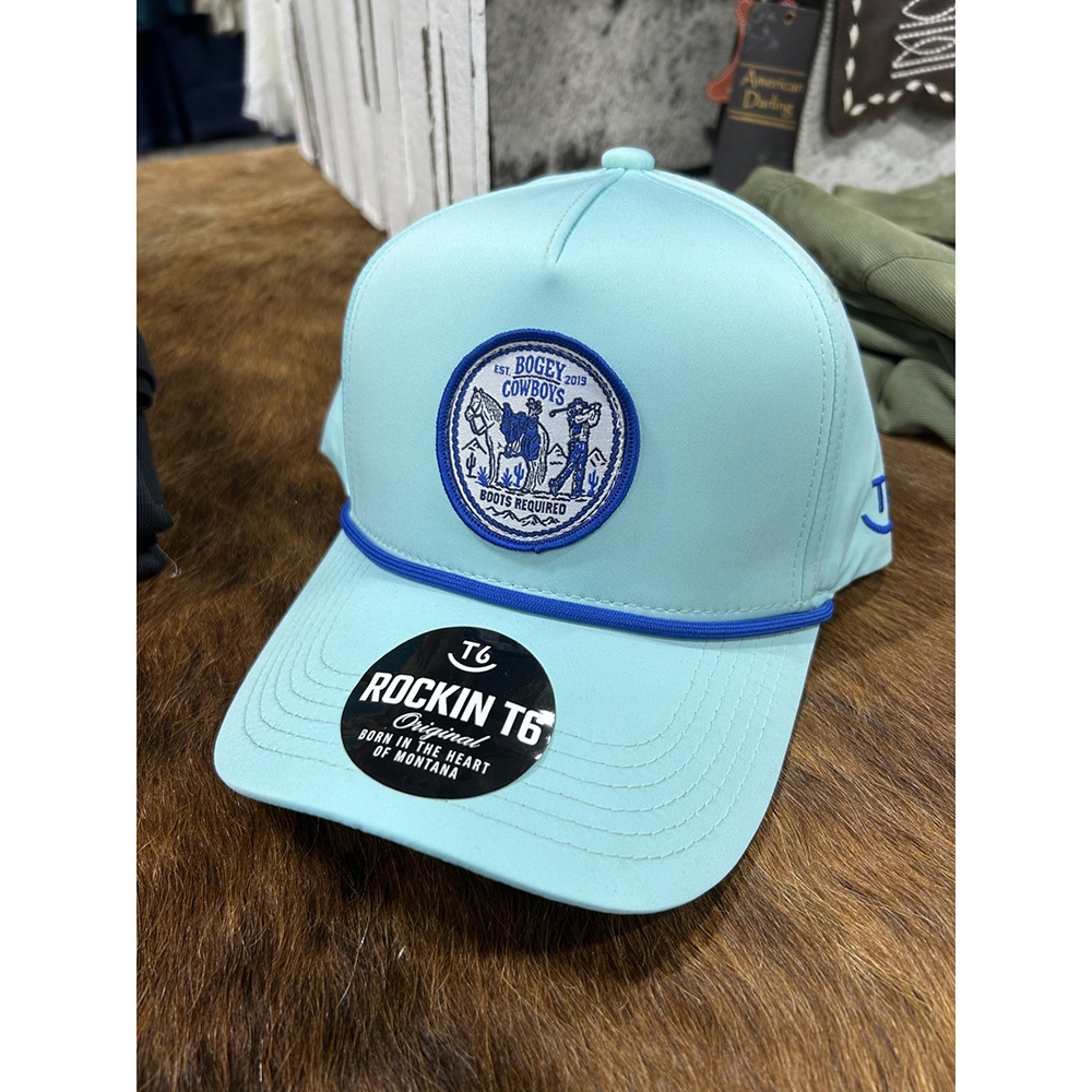 Bogey Cowboy Seafoam Green Performance Hat - Rockin T6