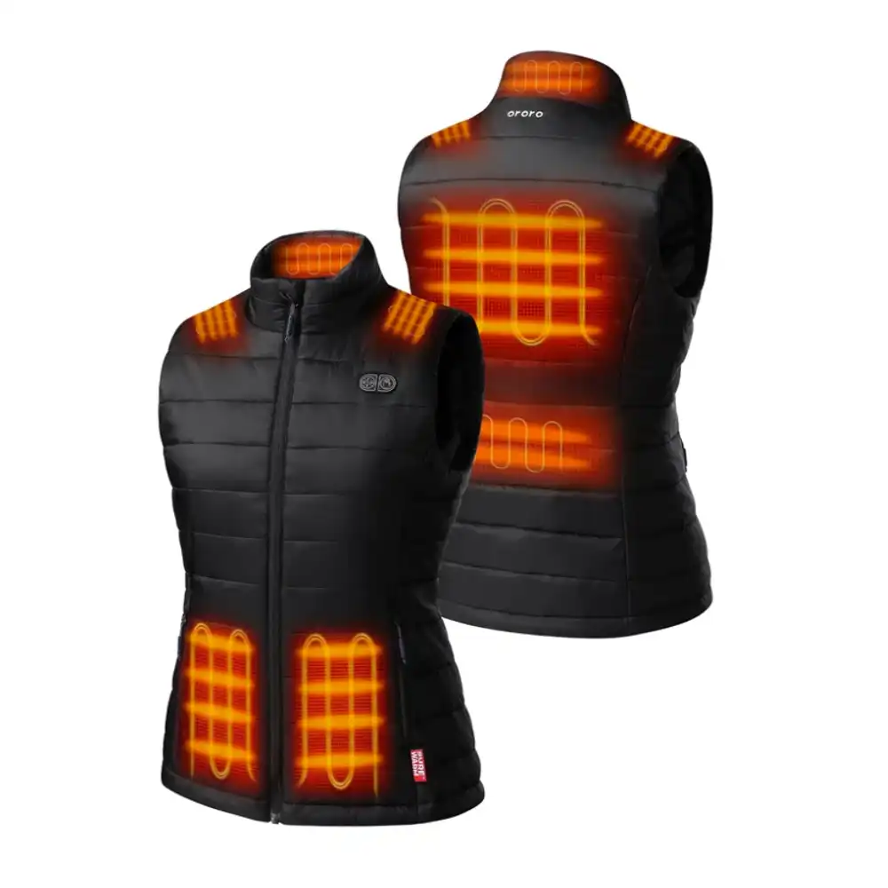 Women's SureWarm 7-Zone Dual-Control Classic Pro Heated Vest (Lower Back Heating) - Black