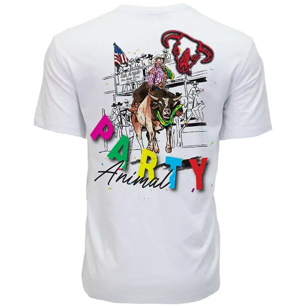 bad company rodeo x hooey "party animal" tee shirt