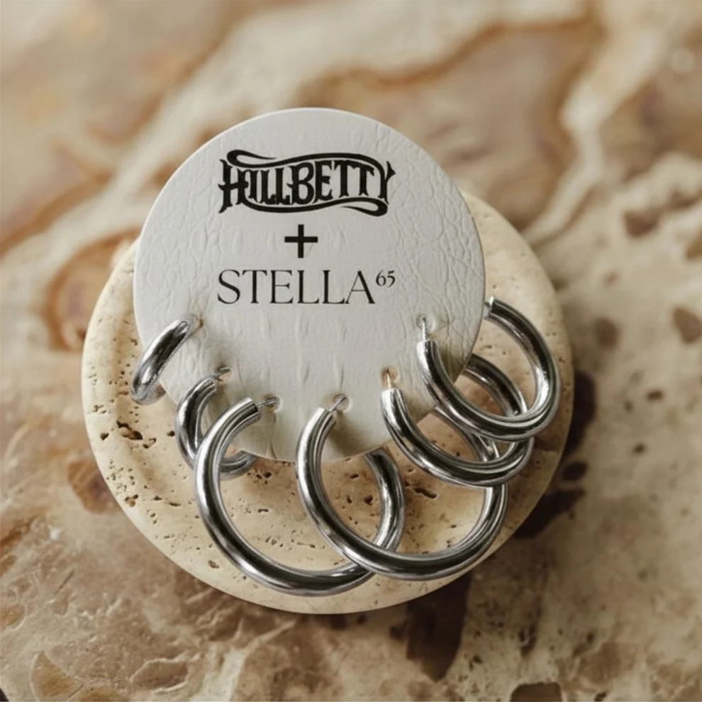 Hillbetty x Ella Langley "Stella" Hoops - Silver