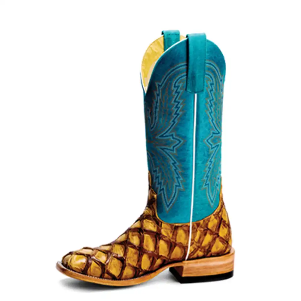 ladies antique saddle big bass turquoise sinsation boot