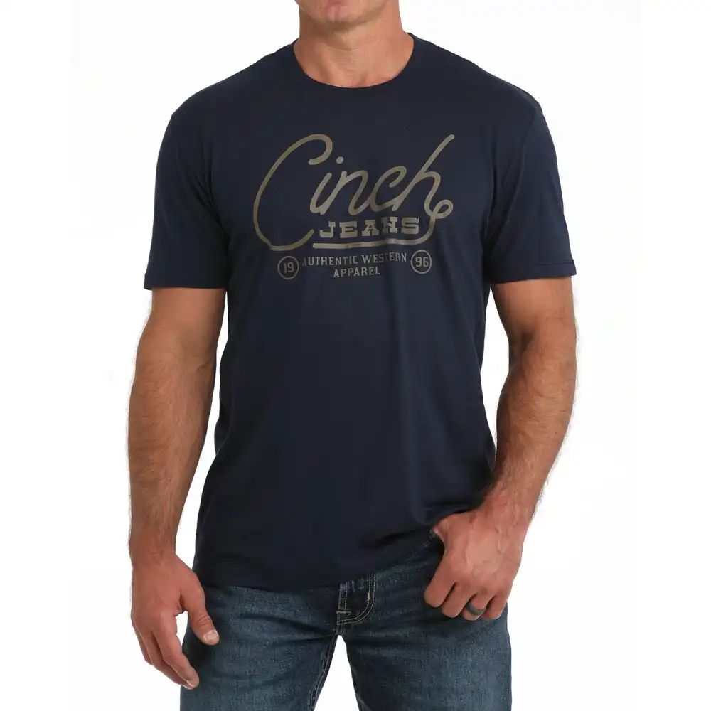 men's logo tee shirt - navy