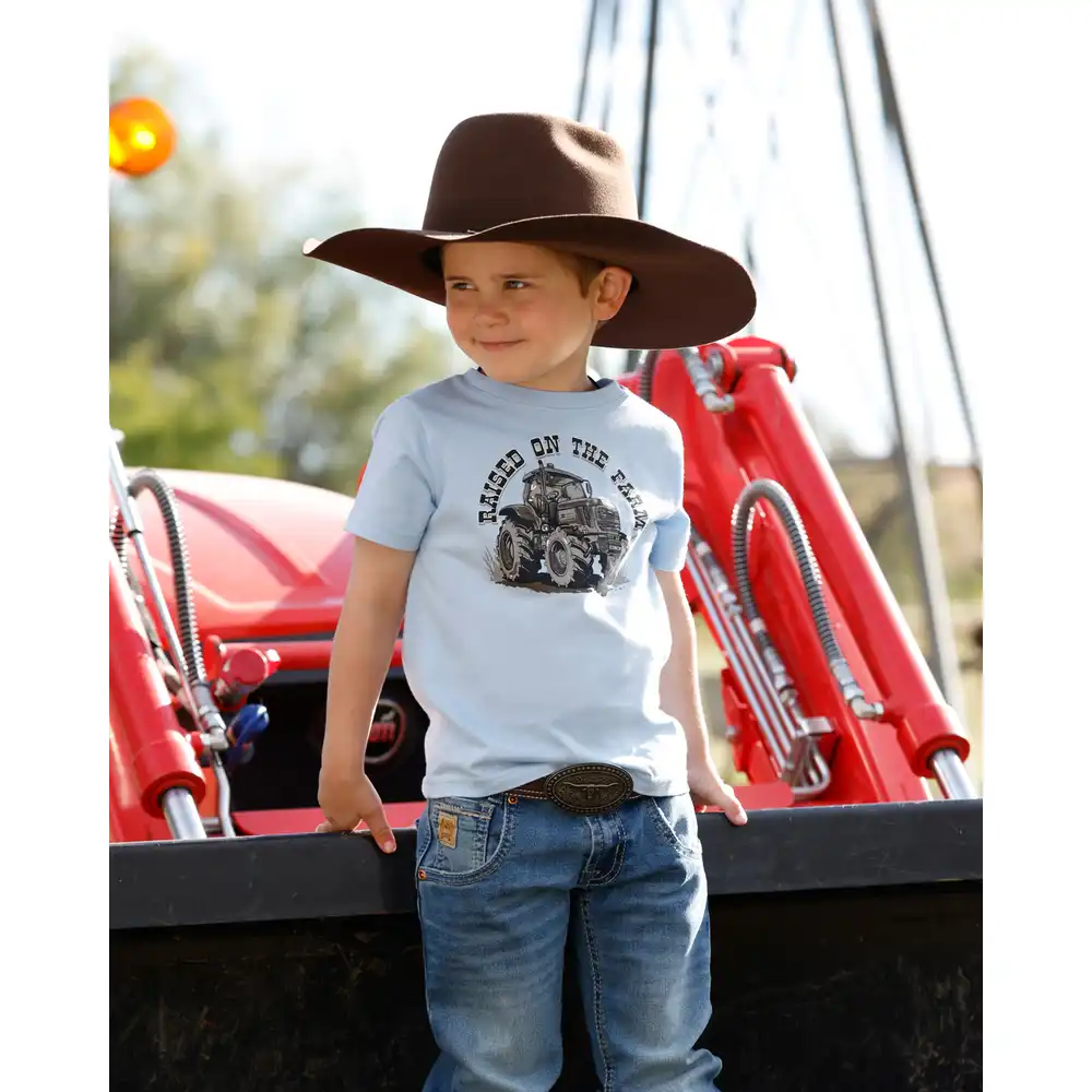 toddler logo tee shirt - light blue