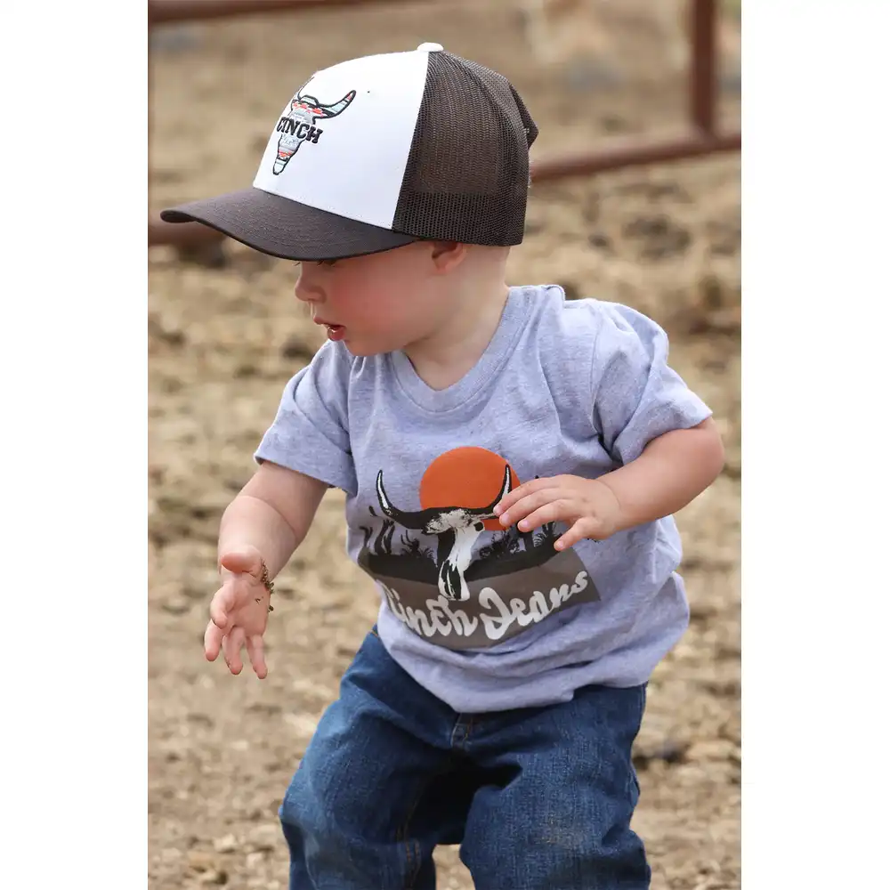 infant cinch tee shirt - grey
