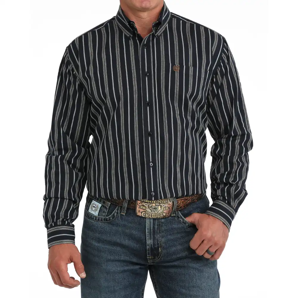 men's classic long sleeve shirt - navy