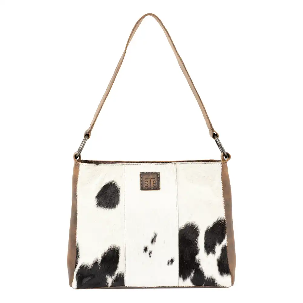 cowhide sterling shoulder bag