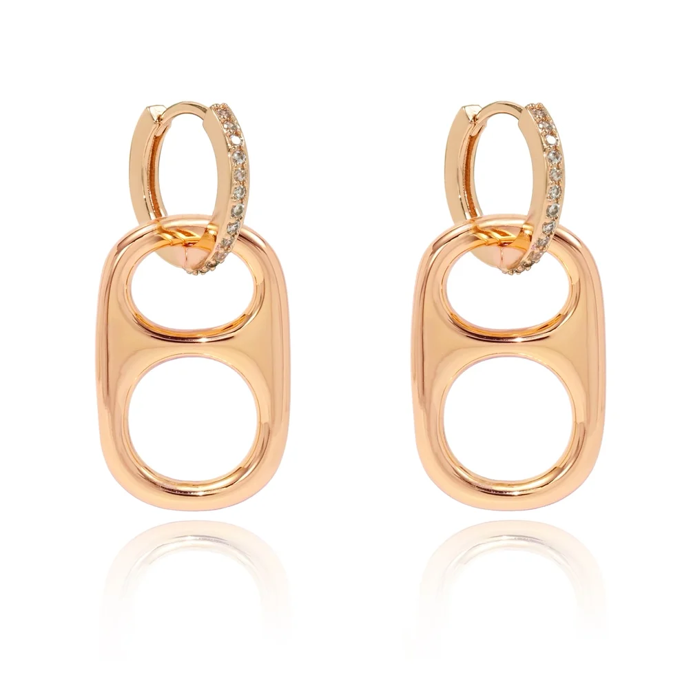 Hillbetty Basic Betty Poptab Earrings - Rose Gold
