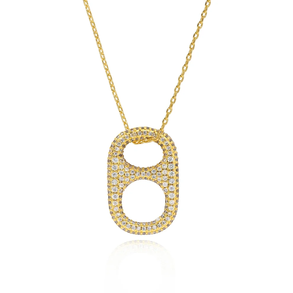 gold poptab necklace