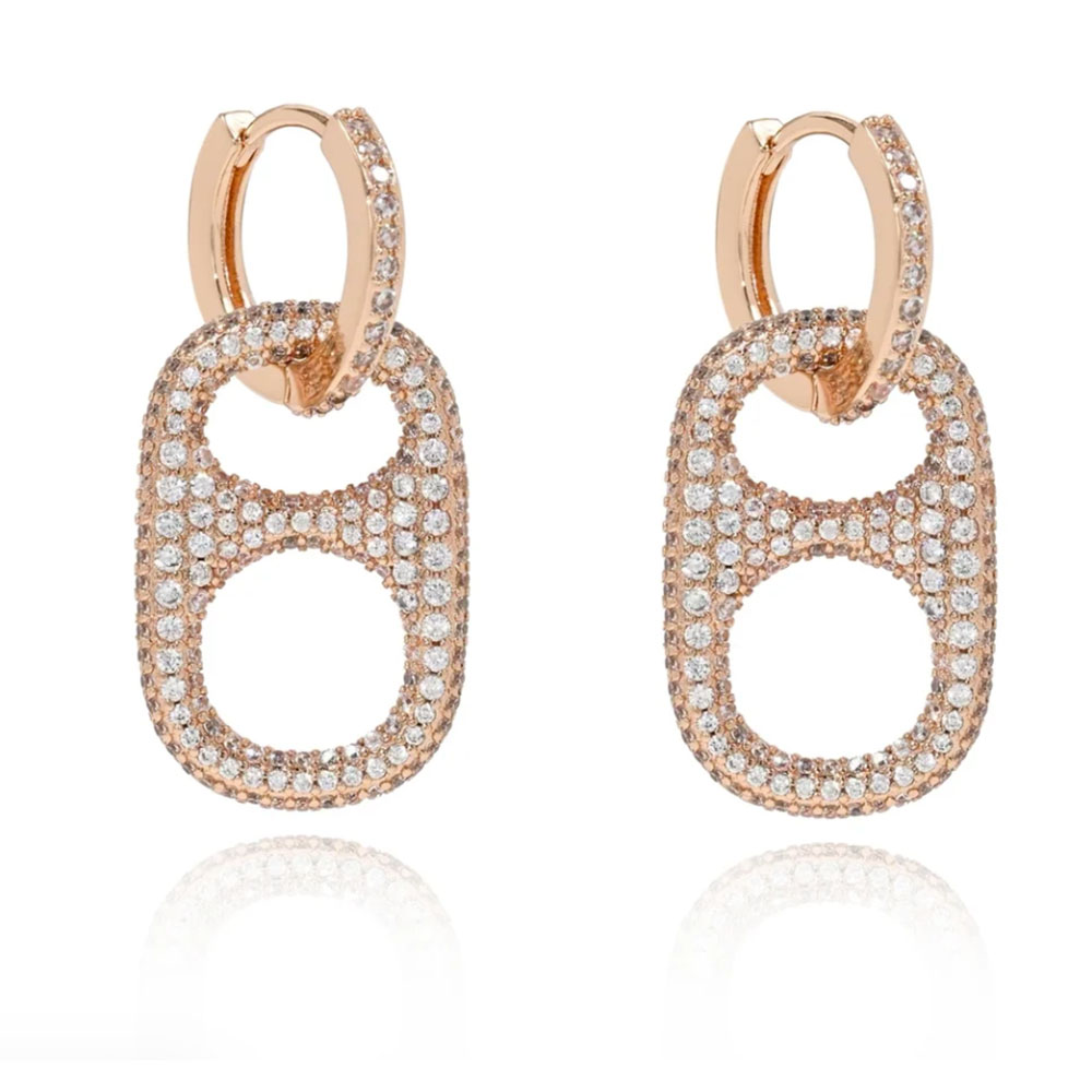 Rose gold Hillbetty poptab earrings