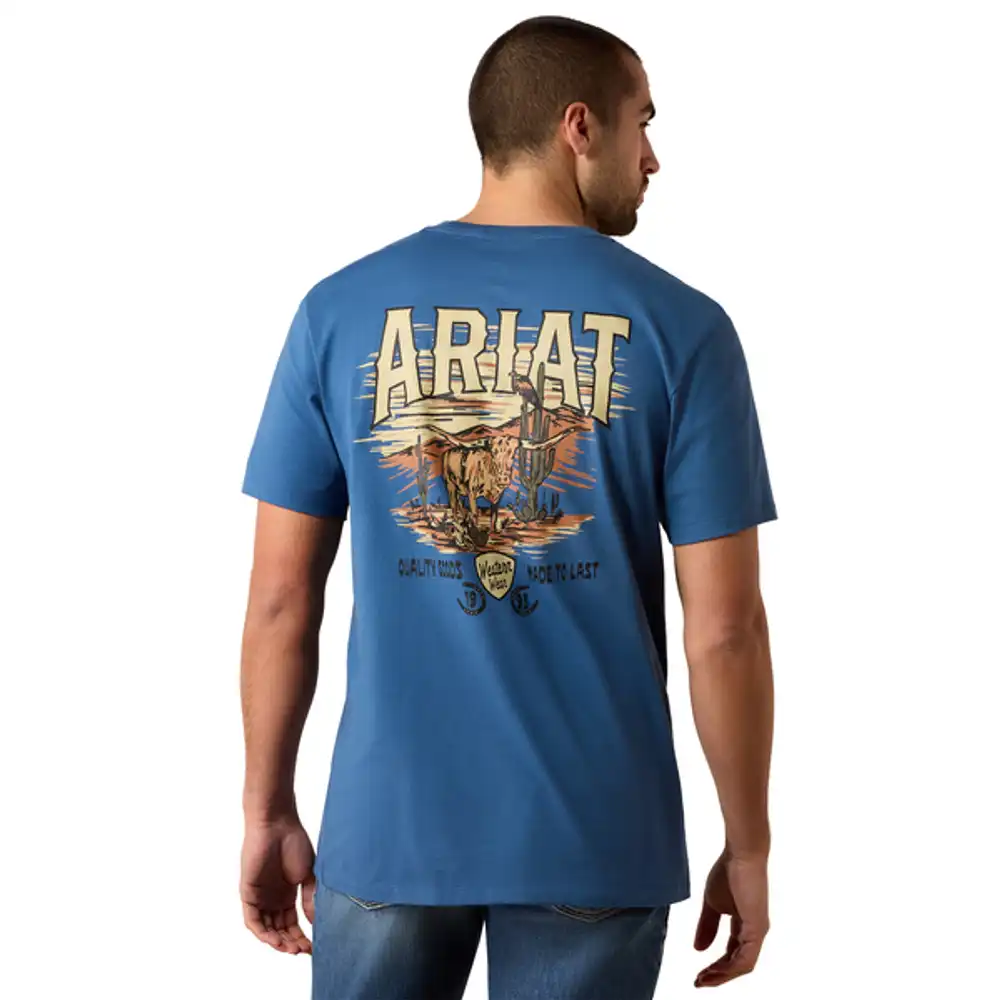 men's - ariat lone longhorn t-shirt