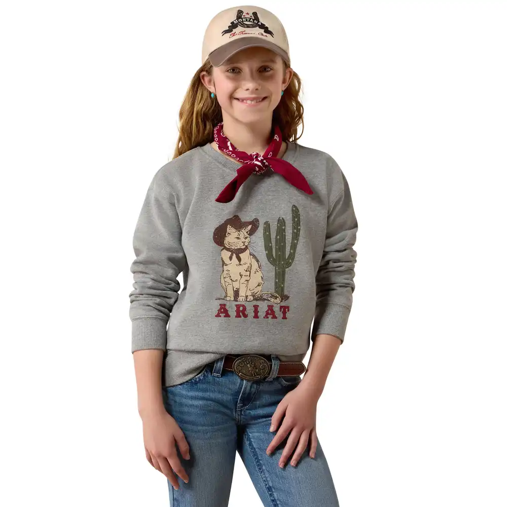 girl's - sassy cat sweatshirt