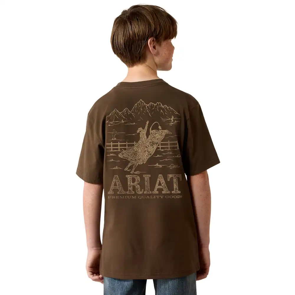 boy's - ariat rocky bull t-shirt
