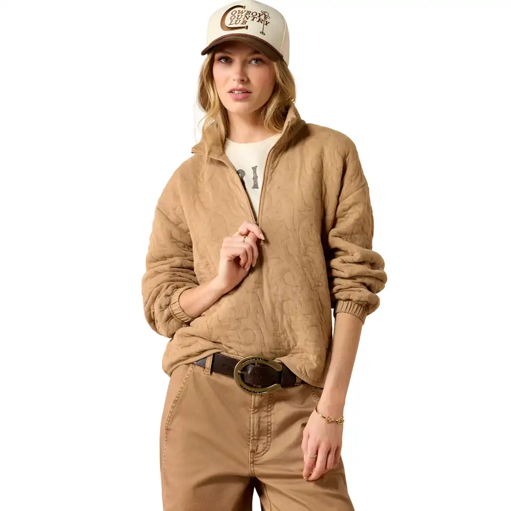 women's - boot stitch 1/2 zip pullover