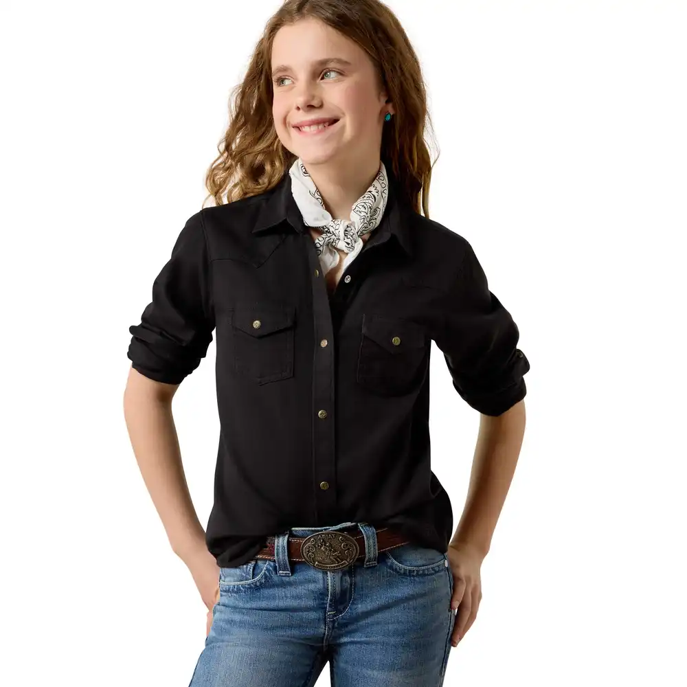girl's - valentina western snap shirt