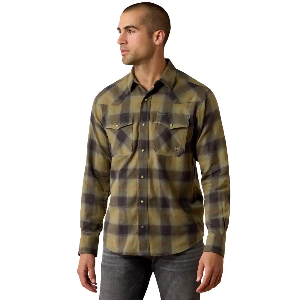 men's - retro hahn fitted snap shirt