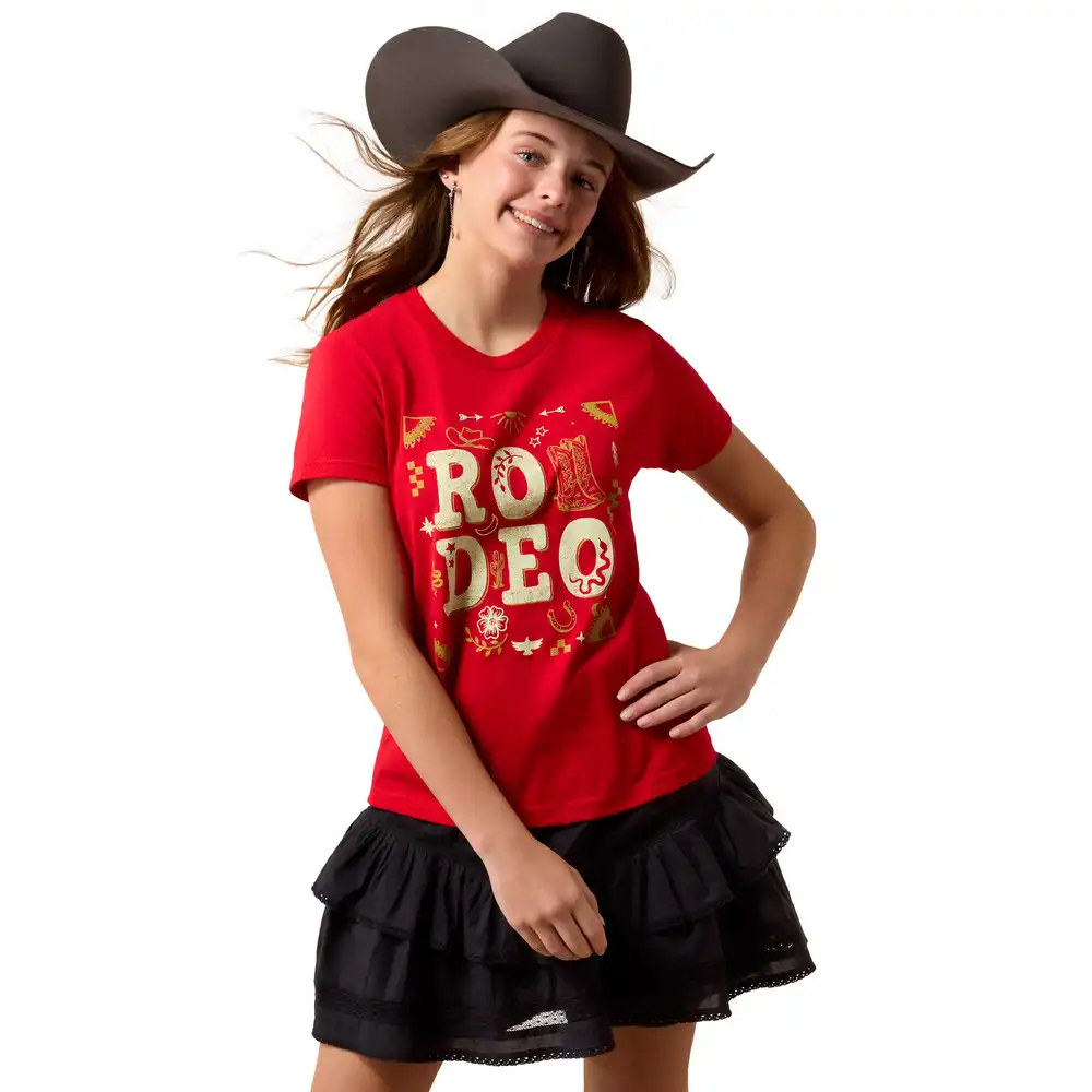 girl's - ariat rodeo collage t-shirt