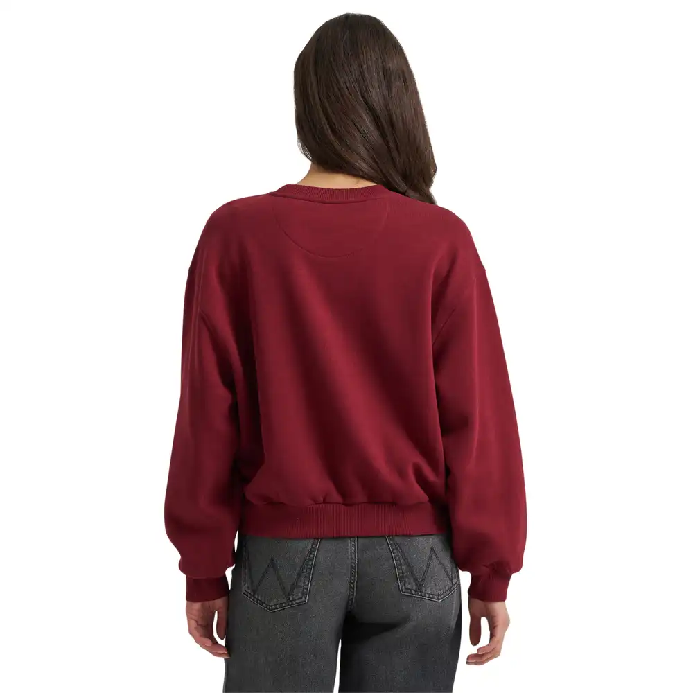 women's logo canyon crew pullover - cabernet