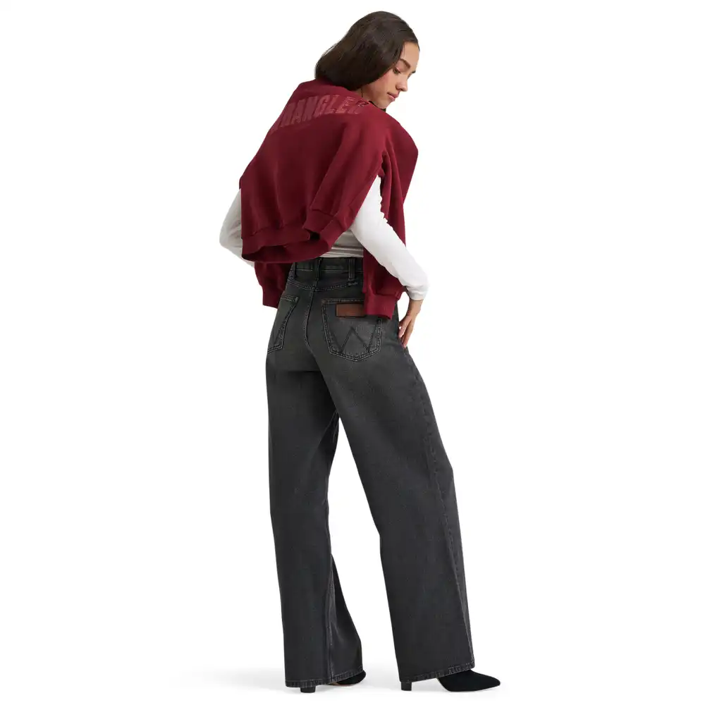 women's logo canyon crew pullover - cabernet