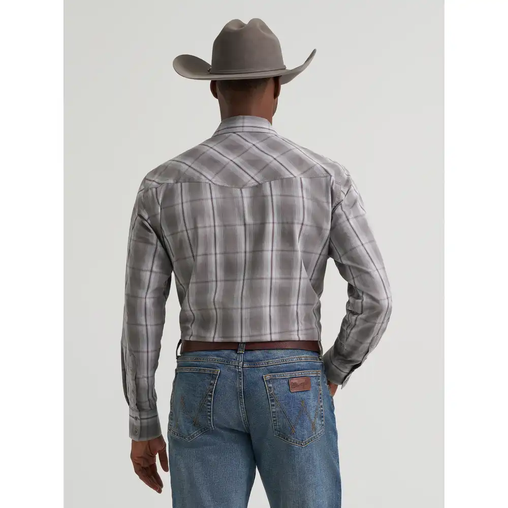 men's 20x® competition advanced comfort long sleeve two pocket western snap shirt - shadowed