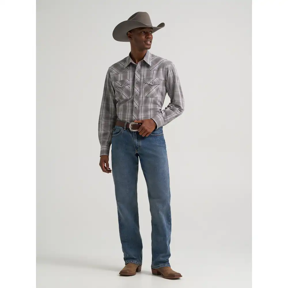 men's 20x® competition advanced comfort long sleeve two pocket western snap shirt - shadowed