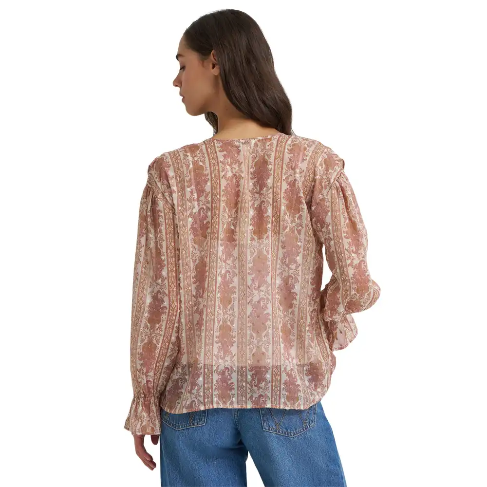 women's puff sleeve ruffled blouse