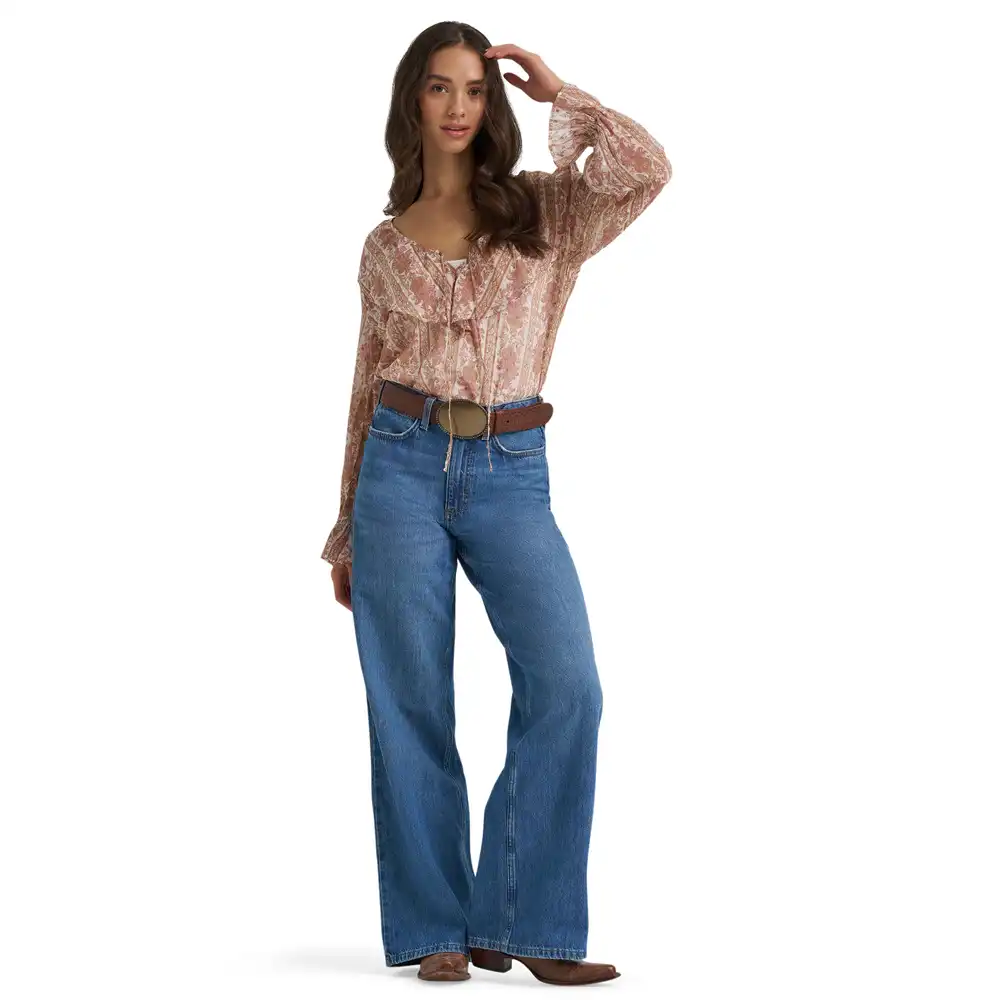 women's puff sleeve ruffled blouse