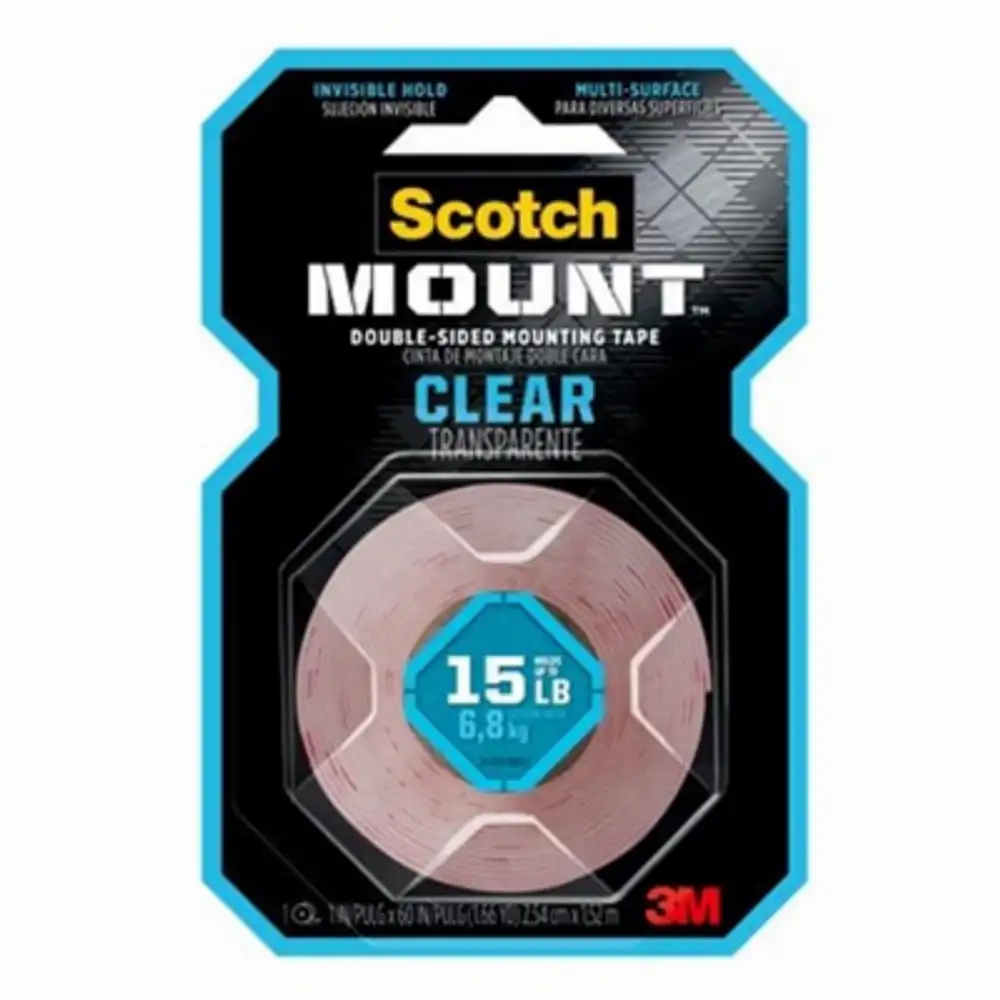 clear double-sided mounting tape, 1 x 125 in.