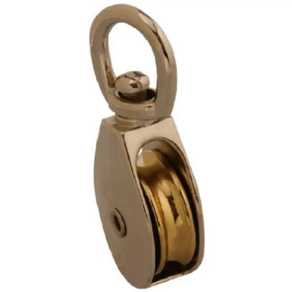 rope pulley, single swivel eye, 1 in.