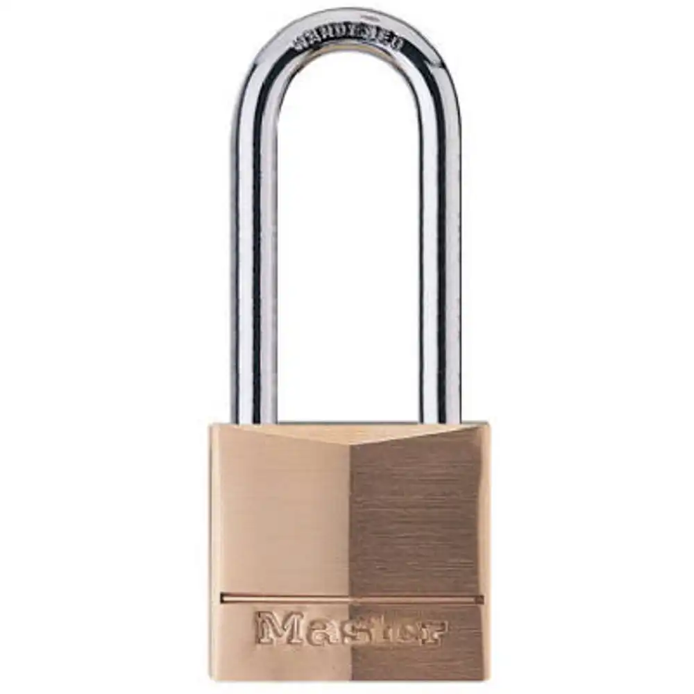 1-9/16 in. solid-brass keyed padlock, 4-pin tumbler