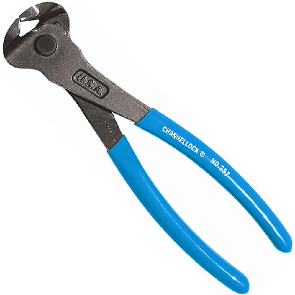 pliers, end cutter, comfort grip, 7 in.