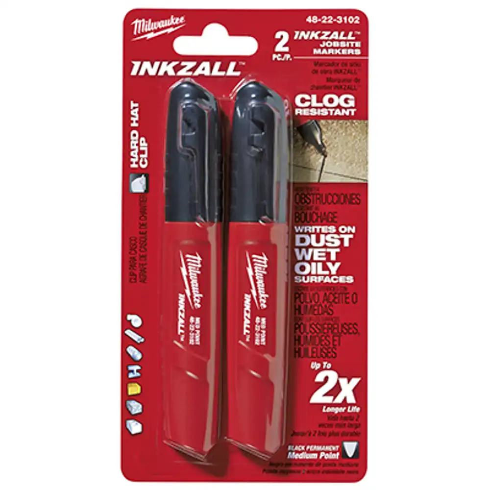inkzall medium-point marker, black, 2-pk.